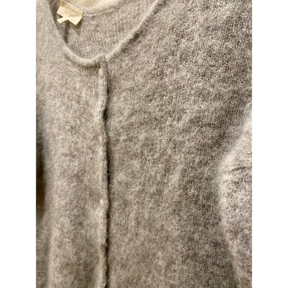 SEZANE Gaspar Cardigan Grey Super Kid Mohair Baby Alpaca Button Front Cardigan M - Picture 6 of 12